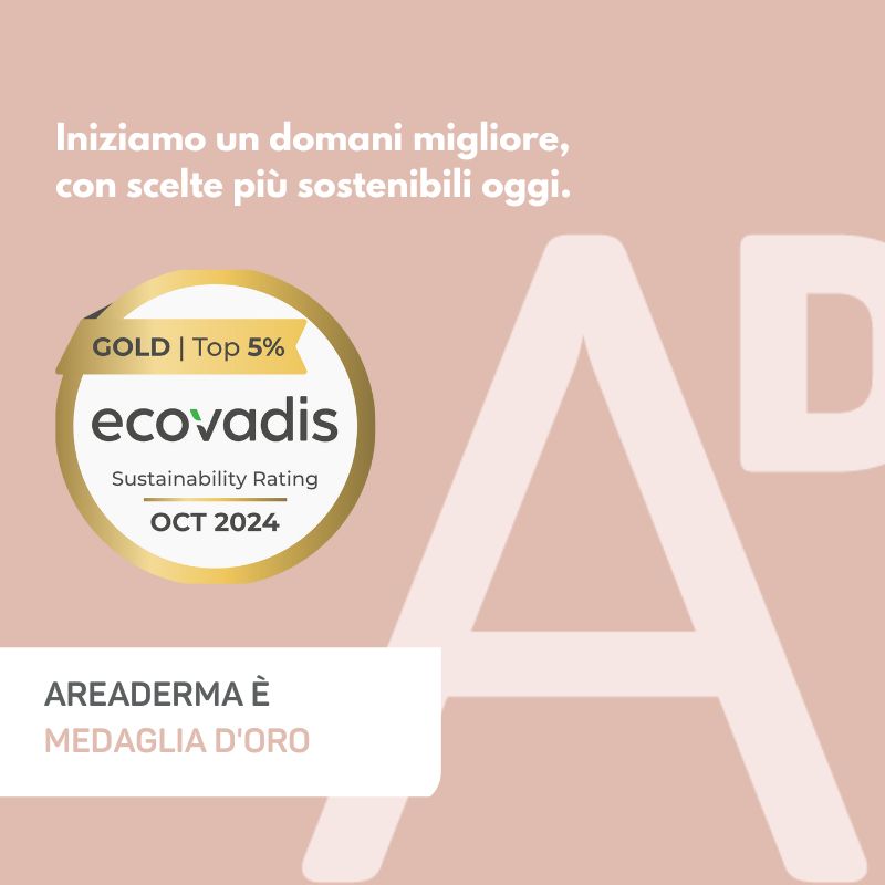 Medaglia d’Oro EcoVadis: Areaderma si posiziona tra le Aziende Più Sostenibili